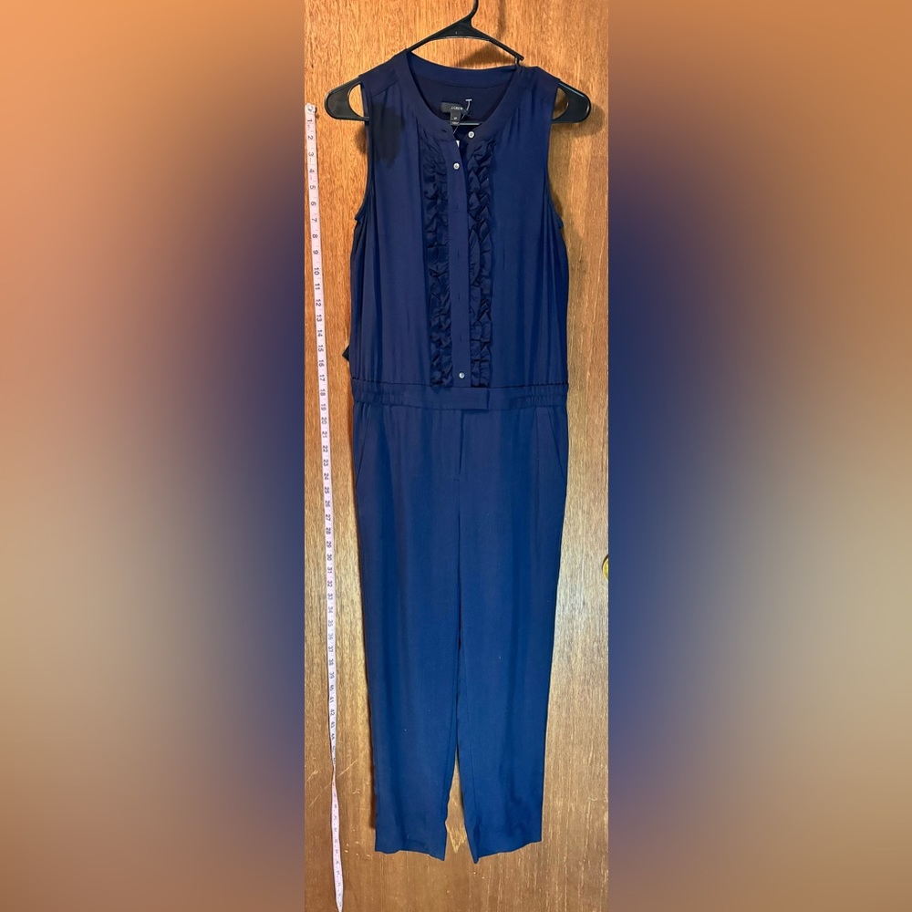 JCrew NWT navy blue spring jumpsuit size 2P for sale